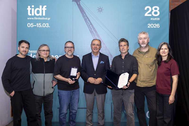 LA PIETA DIRECTORS RAFA MOLES AND PEPE ANDREU WITH THODORIS KARAOGLOU